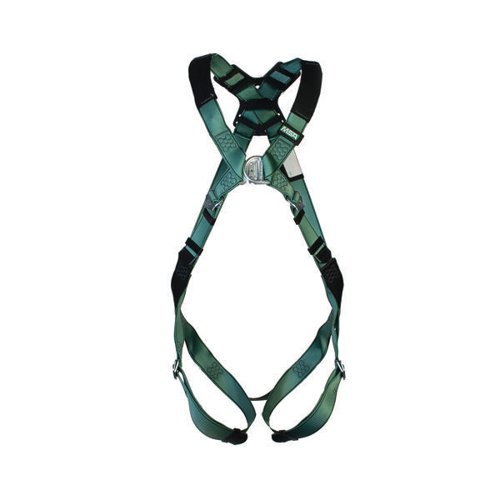MSA V-Form Full Body Back Chest D-Ring Qwik-Fit Safety Harness Green XS