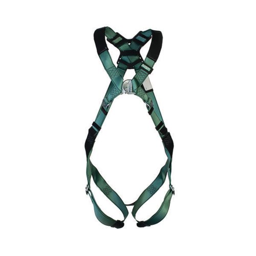 MSA V-Form Full Body Back Chest D-Ring Qwik-Fit Safety Harness Green L