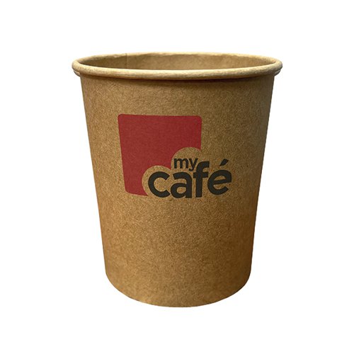 Mycafe Kraft 12oz Single Wall Hot Cups (Pack of 50) MYC12082