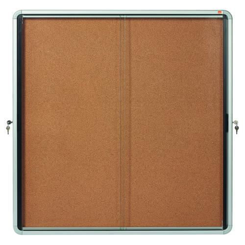 Nobo Internal Glazed Case Cork Sliding Door 12 x A4 1902574