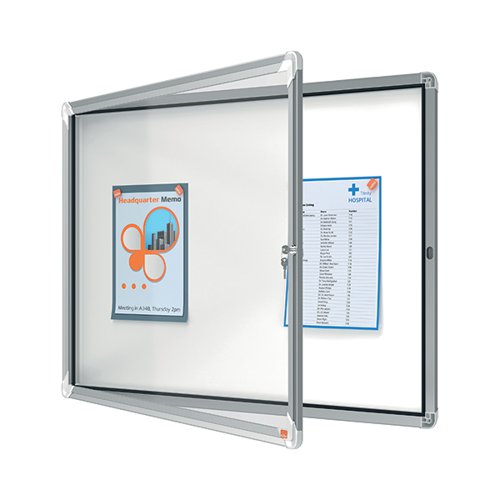 Nobo Premium Plus Magnetic Lockable Notice Board 8xA4 1902559