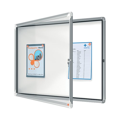 Nobo Premium Plus Outdoor Magnetic Lockable Notice Board 8xA4 1902579