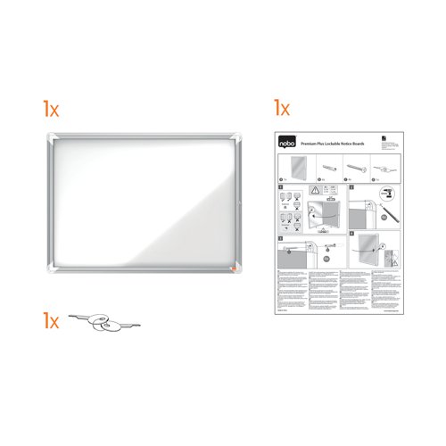 Nobo Premium Plus Outdoor Magnetic Lockable Notice Board 12xA4 1902581 - ACCO Brands - NB06407 - McArdle Computer and Office Supplies