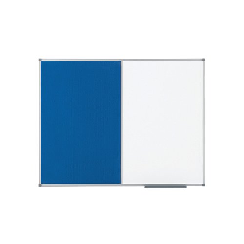 Nobo Elipse Combination Board Magnetic Dry Wipe/Blue Felt 900x600mm 1902257