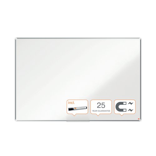 Nobo Premium Plus Enamel Magnetic Whiteboard 900 x 600mm 1915144