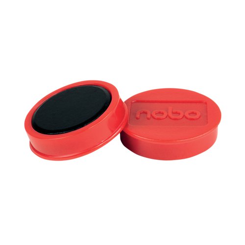 Nobo Whiteboard Magnets 38mm Red (Pack of 10) 915314 NB61136 Buy online at Office 5Star or contact us Tel 01594 810081 for assistance