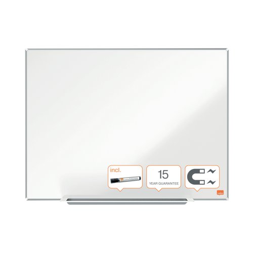 Nobo Impression Pro Steel Magnetic Whiteboard 900x600mm 1915402 NB61307 Buy online at Office 5Star or contact us Tel 01594 810081 for assistance