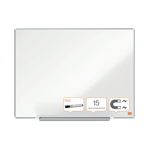 Nobo Impression Pro Steel Magnetic Whiteboard 1200x900mm 1915403 NB61308 Buy online at Office 5Star or contact us Tel 01594 810081 for assistance