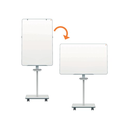 Nobo Move Meet Mobile Magnetic Flipchart Easel 680x1040mm 1915644 NB63260 Buy online at Office 5Star or contact us Tel 01594 810081 for assistance