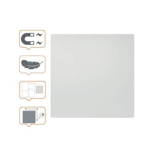 Nobo Frameless Magnetic Modular Whiteboard 450x450mm 1915655 NB63926 Buy online at Office 5Star or contact us Tel 01594 810081 for assistance