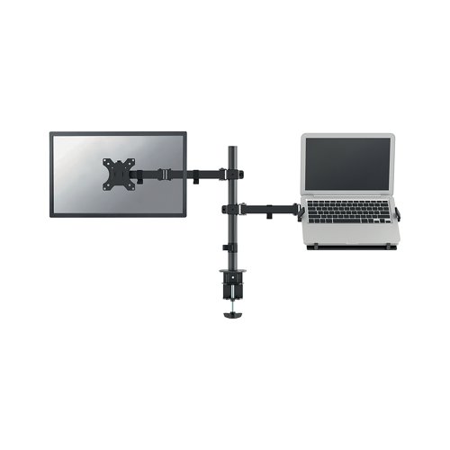 Neomounts Dual Monitor Arm Full Motion for Monitor Screen and Laptop Black FPMA-D550NOTEBOOK - NewStar - NEO44641 - McArdle Computer and Office Supplies