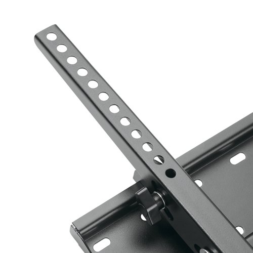 NEO44839 | This wall mount is easy to install with an integrated bubble spirit level for precision. Supporting the weight of up to 40kg, this tilting wall mount is compatible with flat televisions from 32 up to 55 inches. Supplied in black.