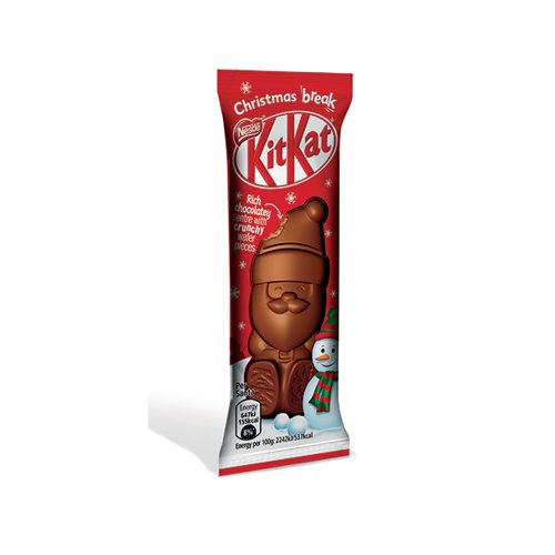 Nestle KitKat Milk Chocolate Santa 29g (Pack of 30) 12519476