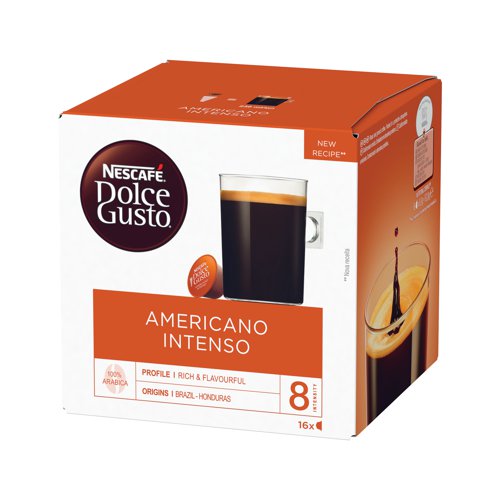 Nescafe Dolce Gusto Americano Intenso Coffee 132.8g (Pack of 48) 12528702 Hot Drinks NL44242