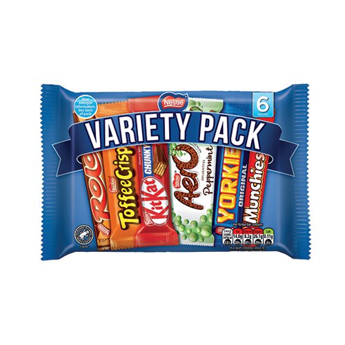 Nestle Variety 6 Pack Chocolate Bars 264g (Pack of 6) 12297992
