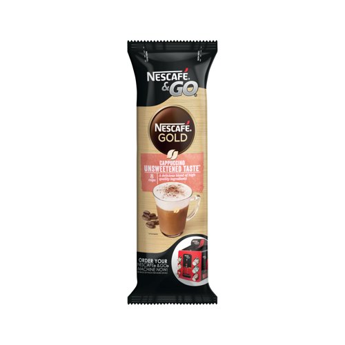 NL52543 | The Nescafe and Go system offers a wide choice of hot drinks in one compact machine. No plumbing is needed, just choose your drinks, plug in the machine and you're ready to go. This Nescafe and Go Instant Cappuccino coffee refill is light, uplifting and refreshing, with a fantastic texture and taste packed in to every single cup. Easy to refill, all your staff or customers need to do is choose a cup, place it under the water dispenser and in no time at all they'll have a delicious, warming hot drink.