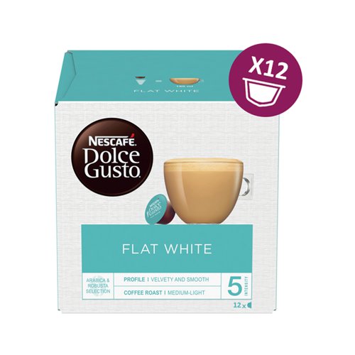 Nescafe Dolce Gusto Flat White Coffee 140.4g (Pack of 36) 12552348 Hot Drinks NL68869