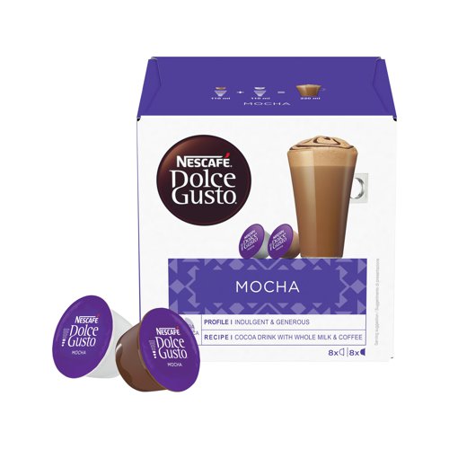 Nescafe Dolce Gusto Mocha Coffee 216g (Pack of 48) 12552647 NL69489 Buy online at Office 5Star or contact us Tel 01594 810081 for assistance