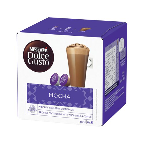 Nescafe Dolce Gusto Mocha Coffee 216g (Pack of 48) 12552647 NL69489 Buy online at Office 5Star or contact us Tel 01594 810081 for assistance