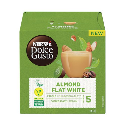 Nescafe Dolce Gusto Almond Flat White Capsules (Pack of 36) 12451409