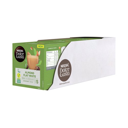 Nescafe Dolce Gusto Almond Flat White Coffee Capsules (Pack of 36) 12451409 Hot Drinks NL80056