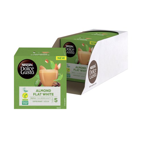 Nescafe Dolce Gusto Almond Flat White Coffee Capsules (Pack of 36) 12451409