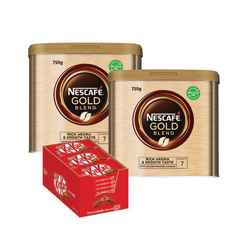 Nescafe Gold Blend Coffee 750g Buy 2 Get Free KitKat 4 Finger 24 Pack