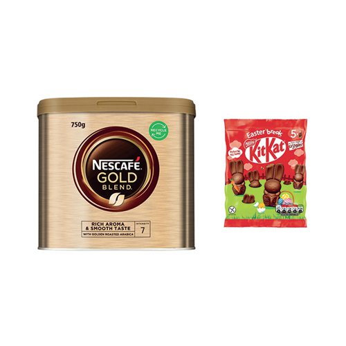 Nescafe Gold Blend Coffee 750g + FOC KitKat Bunny Bag 55g