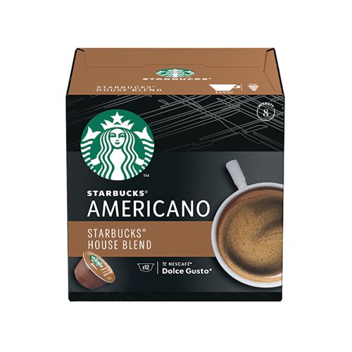 Nescafe Dolce Gusto Starbucks House Blend Americano Medium Roast Capsules (Pack of 36) 12397697