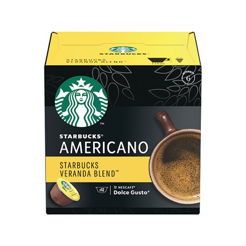 Nescafe Dolce Gusto Starbucks Americano Veranda Blend Coffee Capsules (Pack of 36) 12397698