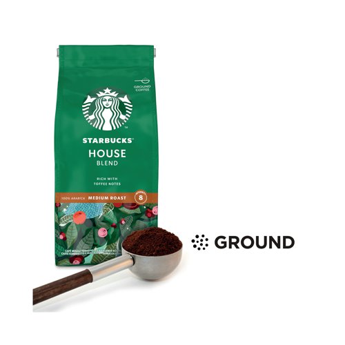 Starbucks House Blend Medium Roast Ground Coffee 200g 12400244 Hot Drinks NL93211