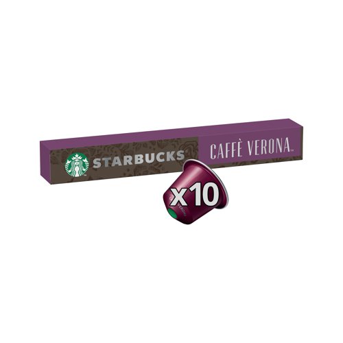 Nespresso Starbucks Caffe Verona Espresso Coffee Pods (Pack of 10) 12423396 NL95900 Buy online at Office 5Star or contact us Tel 01594 810081 for assistance
