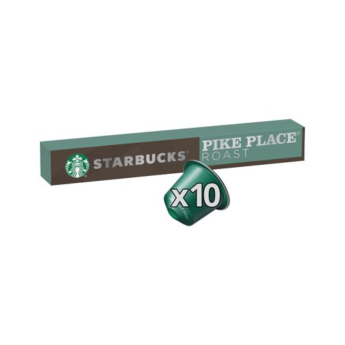 Inspired by the first ever Starbucks in Pike Place, Seattle, this medium roast coffee is Well-rounded with subtle notes of cocoa and toasted nuts and a smooth mouthfeel. The aluminium pods are protective, lightweight and recyclable and are suitable for use with your Nespresso pod coffee machine.
