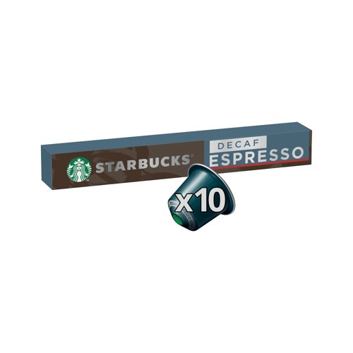 Nespresso Starbucks Decaffeinated Espresso Coffee Pods (Pack of 10) 12423420 - NL96186