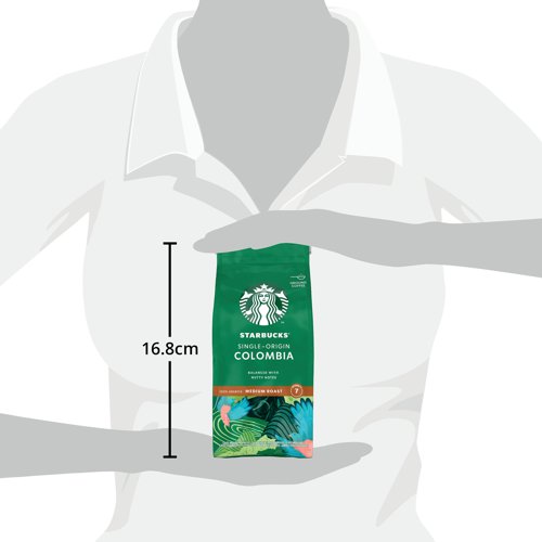 Starbucks Medium Roast Single-Origin Colombia Ground Coffee 200g 12400229 NL96303 Buy online at Office 5Star or contact us Tel 01594 810081 for assistance