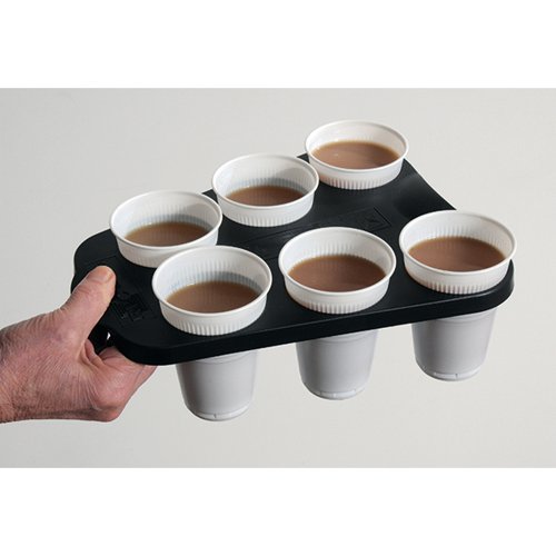 Acorn Vending Cup Tray Plastic x6 Cup Capacity Black DRINKTRAY | NW44233 | Acorn