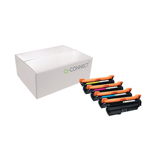 Q-Connect Compatible Solution HP CP4025 LaserJet Toner Cartridge CMYK (Pack of 4) CE260A/61A/62A/63A