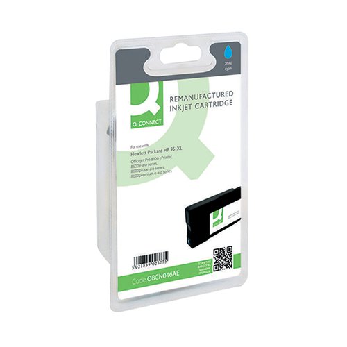 Q-Connect HP 951XL Remanufactured Cyan Inkjet Cartridge High Yield CN046AE VOW