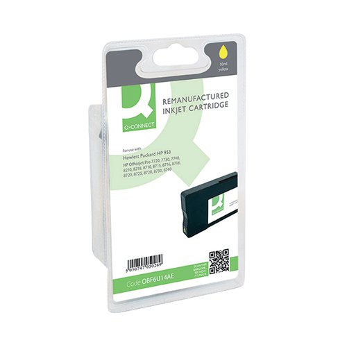 Easily replace your printer ink with this Q-Connect HP 953 Inkjet Cartridge. The high quality ink allows you to deliver clear, crisp text and brilliant imagery at just a fraction of the cost of a branded cartridge. In addition, it is quick and easy to install, so you don't have to waste your time fiddling with your machine and are free to get on with creating professional looking documents.