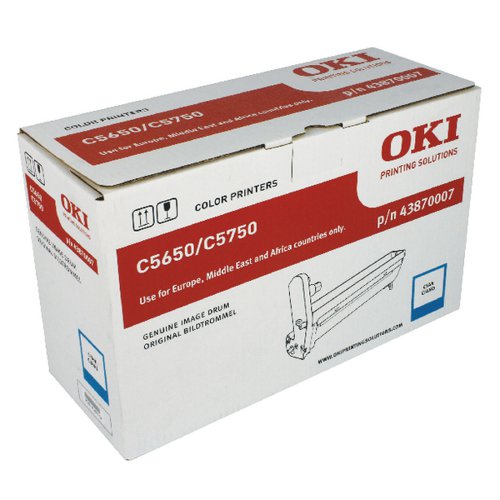 OKI Laser Drum Unit Page Life 20000pp Cyan [for C5650/5750] 43870007
