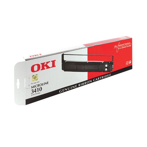 Oki Black Fabric Ribbon For Microline 3410 9002308