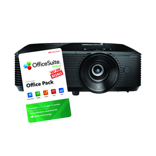 Optoma S322E Projector Black FOC 6 Month Officesuite Licence