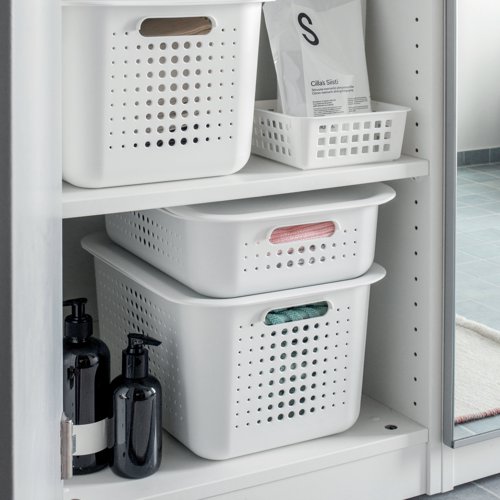 SmartStore Basket Recycled 15 280x370x150mm 10L White 3186781 Storage Containers OT08521