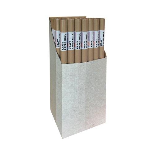 GoSecure Kraft Paper Roll 750mmx2.5m (Pack of 50) PB02285 Wrapping Paper PB02285