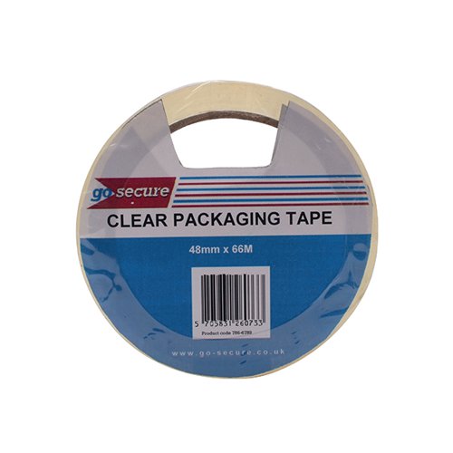 6 Rolls of Clear Parcel Packaging Packing Box Tape for 50mm Dispenser 48MM x 66M 