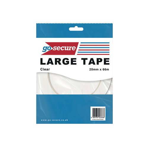 GoSecure Large Tape 25mmx66m Clear (Pack of 24) PB02299