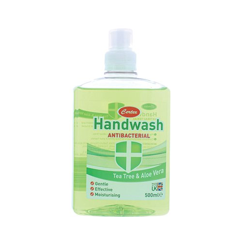 Certex Handwash Antibacterial Tea Tree/Aloe 500ml TOCER002 (Pack of 12)
