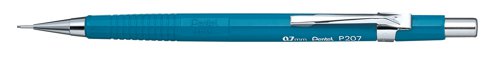 PE02703 | The professional Pentel P200 Automatic Pencil is designed for technical designs drawing and writing with a consistent 0.7mm line width and no need for sharpening. Supplied with 6 super Hi-Polymer refill HB leads for long lasting use the pencil also features a convenient built-in eraser. This pack contains 1 pencil with a blue barrel.
