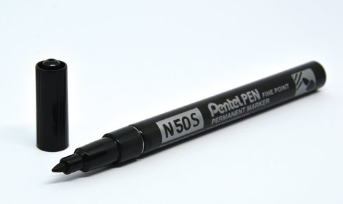 Pentel N50S Permanent Bullet Marker Fine Black (Pack of 12) N50S-A - Pentel Co - PE03013 - McArdle Computer and Office Supplies