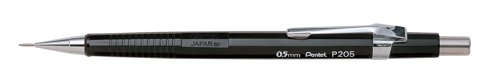 Pentel P200 Automatic Pencil Fine 0.5mm Black Barrel (Pack of 12) P205 - PE04024